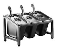 Stainless Steel 304 Spice Rack 5 Pan Commercial Jam nizer All in One Kitchen Countertop Shelf for Cafeteria & Beverage Storage (B 13.7X7X8IN)