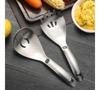 Stainless Steel 304 Spoon for Mashing Pasta Grating Vegetables Separating Eggs and Opening Bottles Easily (Style B)