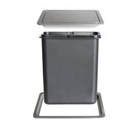 Stainless Steel 304 Square Kitchen Trash Can with Hinged Lid Integrated Handle Plastic Bin for Kitchen & Bathroom Use Waste Bin for Home nization