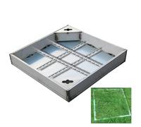 Stainless Steel 304 Square Manhole Cover & Frame 40x40 cm Hidden Access for Drain Inspection Ideal for Yard Sidewalk Parking Lot Industrial & Commercial Areas