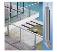 Stainless Steel 304 Stair & Deck Railing Post KitAdjustable 76140cm Fits 1012mm Panels Durable Silver Corner Post for Safety & Style in Outdoor Spaces