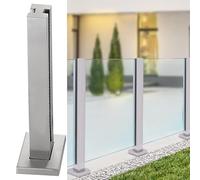 Stainless Steel 304 Stair Railing Post System Square Silver Metal Balusters for Stairs Terraces Gardens 90cm/35.4in Mid Post for Enhanced Safety and Style