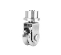 Stainless Steel 304 Universal Wheel with V/U/H Groove Sliding Gate Rollers Ground Track Rollers Industrial Lifting Wheel 68mm H-pe Heavy Du and