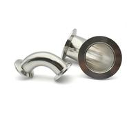 Stainless Steel 304 Vacuum Fitting Elbow 90 Degree Elbow Flange Joint KF16 KF25 KF40 KF50(KF25)