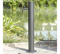 Stainless Steel 304 Vertical Garden Faucet 86cm High Outdoor Water Column Cylindrical Design Frost-Resistant Water Fountain for Garden Decor 5cm Diameter