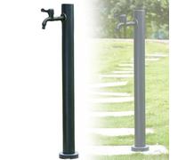 Stainless Steel 304 Vertical Water Column Garden Faucet Square Garden Tap Antifreeze FreeStanding Hose Holder for Watering & Cleaning (BlackD 6x6x95cm)