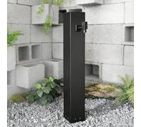 Stainless Steel 31" Square Garden Water Column with FaucetOutdoor Water Feature for Lns Courards & GardensConcealed Base Plate Single Outlet Design