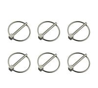 Stainless Steel 316 Lynch pins Linch Pin Dia 4.3mm(3/16in) x L 43mm(1-2/3in) with Ring 6pcs