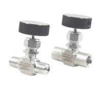 Stainless Steel 316 Needle Valve 6000psig Flow Control Shut Off Valve Female NPT Male NPT 1/8" 1/4" 3/8" 1/2" Replace Swagelok(3/8",Male NPT Thread)