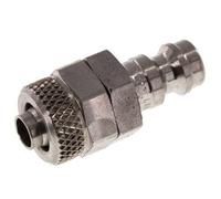 Stainless Steel 316L DN 5 Air Coupling Plug 6x8 mm Union Nut