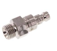 Stainless Steel 316L DN 5 Air Coupling Plug G 1/4 inch Male Double Shut-Off