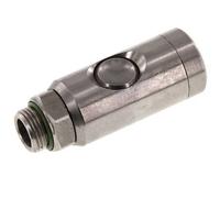 Stainless Steel 316L DN 7.4 Safety Air Coupling Socket With Push Button G 3/8 inch Male