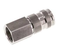 Stainless Steel 316L DN 7.8 Air Coupling Socket G 1/2 inch Female Double Shut-Off