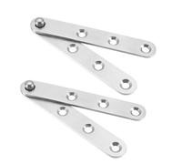 Stainless Steel 360 Degree Pivot Door Hinge, Heavy Duty Rotating Shaft for Cabinet Tool Box, 100x16x11mm, 2 Pack