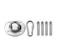 Stainless Steel 360 Degree Rotating Hook Kit Rated for 450 kg Load Capacity for Use with Hammocks Swings Suspension Fitness Gear and Rigs (A)