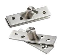 Stainless Steel 360° Rotating Hinges, Concealed Adjustable Pivot 4Pcs(75x18x3mm)