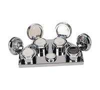 Stainless Steel 4 Dish Watch Oil Cup Tray, Reusable Portable Watch Oil Cup Stand for Amateurs, Watch Oil Cup Organizer, Watch Oil Cup Display, Watch Oil Cup Holder