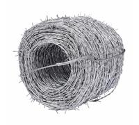 Stainless Steel 4 Point Barbed Wire Roll (200m/656.1ft) Heavy Duty Crafting Security and Animal Deterrent Solution for Fencing and DIY Projects