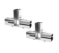 Stainless Steel 4 Way T Shape Connectors with Self Tapping Screw Hole Design to Prevent Twisting and Stable Assembly for Various Uses