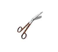 Stainless Steel 5.5'' Stoma Heavy Duty Trauma Shears Multi Colored Student Nursing Utility Tough Cut First Aid Lister Bandage Scissors Small All Purpose Scissors (Orange)