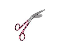 Stainless Steel 5.5'' Stoma Heavy Duty Trauma Shears Multi Colored Student Nursing Utility Tough Cut First Aid Lister Bandage Scissors Small All Purpose Scissors (Pink)