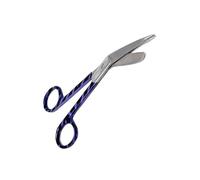 Stainless Steel 5.5'' Stoma Heavy Duty Trauma Shears Multi Colored Student Nursing Utility Tough Cut First Aid Lister Bandage Scissors Small All Purpose Scissors (Purple)