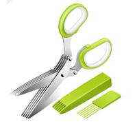 Stainless Steel 5-Layer Multi-Cutter, Detachable Kitchen & Herb Scissors for Effortless Mincing, Easy Clean, Handles Chives, Meat, Herbs, Garlic