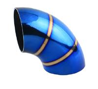 Stainless Steel 51/63mm Curve Pipe With 90/45 Degrees Elbow For Car Exhaust Pipe To Connect Two Muffler Tail Exhaust Tips(63mm 90 degrees)