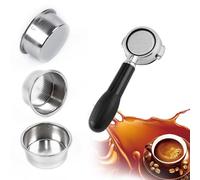 Stainless Steel 51mm Non-Pressurized Filter Basket Compatible with for breville and for krups, Coffee Machine Portafilter Replacement Part, Silver