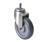 Stainless Steel 5inch Swivel Casters Max Load 150kgUniversal Silk Mouth WheelsDurable Gray Roller Wheel (Set of 1)