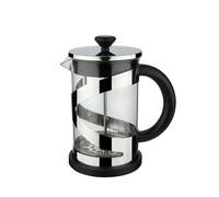 Café Olé Classico Chrome Cafetière, 800ml / 3 Mugs / 6 Espresso Cups, French Press Coffee Maker, Stainless Steel Mesh Filter, Glass Body, Chrome Finish