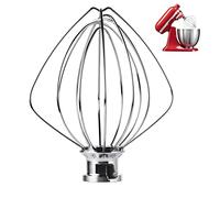 Stainless Steel 6-Wire Whip Attachment for KitchenAid 4.5 and 5 Quart Tilt-Head Stand Mixer, K45WW Whisk Attachment, Balloon Whisk, Heavy Duty, Dishwasher Safe