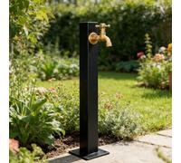 Stainless Steel 60/80/95cm Water Dispenser Column, Square Free-Standing Garden Tap Vertical Outdoor Water Hydrant Faucet, Standing Outdoor Spigot(Style 3,Height: 80cm/31.5in)