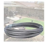 Stainless Steel 7x7 Wire Rope 1/8 Inch, Silver Coated, Durable Metal Cable for Rigging, Lifting, and DIY Projects - Various Lengths (65M/213.3Ft)