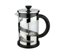 Café Olé Classico Chrome Cafetière, 1000ml / 4 Mugs / 8 Espresso Cups, French Press Coffee Maker, Stainless Steel Mesh Filter, Glass Body, Chrome Finish