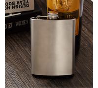 8oz Hip Flask in Stainless Steel silver-coloured