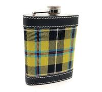 Stainless Steel 8oz Tartan Hip Flask (Cornish National)