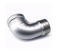 Stainless Steel 90 Degree Elbow, 1/8" 1/4" 3/8" 1/2" 3/4" 1" Female X Male Thread 90° Elbow Connectors SS304 Pipe Fitting, 1PCS(DN 20)