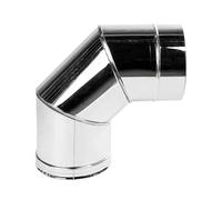 Stainless Steel 90 Degree Elbow Chimney Liner Bend 90° - Multi Flue Stove Pipe. (160mm)