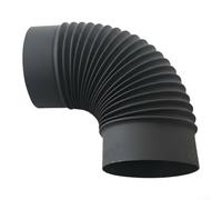 Stainless Steel 90 Degree Elbow Pipe for Fireplace Setup Supporting Smooth Smoke Redirection and Compatibility with Various Stove and Chimney Systems