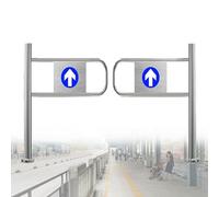 Stainless Steel 90° Swing Door, One-Way Barrier for Entry/Exit Control in Supermarkets, Libraries, Retail Stores - Secure Access Solution