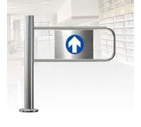 Stainless Steel 90° Swing Gate,Shop One-Way Door,Auto Closing Entrance Device for Pedestrian Access Control,Spring-Loaded Safety Swing Gates for Warehouse, Library, Shop(Left,70 x 100 cm)