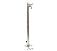 Stainless Steel 95.5cm Water Dispenser Column, Round with Water Tap and Hose Connector