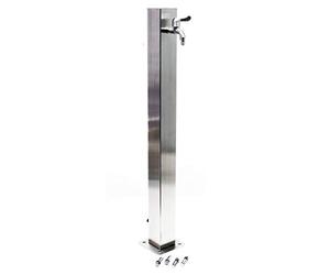 Stainless Steel 95 cm Water Dispenser Column, Square with Water Tap and Hose Connector