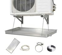 Stainless Steel AC Drain Pan Handmade Condensate Collection Tray 2M Drain Hose Included 3cm Depth 84 * 38cm Essential AC Accessory Kit for Efficient Water Management