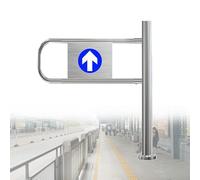 Stainless Steel Access Control Barrier - One-Way Security Gate for Libraries & Retail Stores - Entrance Solution for Enhanced Safety & Crowd Management