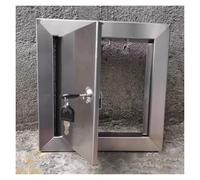 Stainless Steel Access Door with Lock & Key14x16in WeatherResistant Universal Wall/Ceiling Panel for Outdoor BBQ Islands & Secure Access Solutions