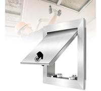 Stainless Steel Access Panel, Access Panel For Drywall With Spring Outdoor Kitchen Access Door For Under Barbecue Pit For Drywall Plumbing Electrical One Color 710x710mm/28.4x28.4in