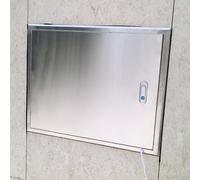 Stainless Steel Access Panel for Electrical Wiring, Outdoor Crawl Space Attic Access Door, Large Plumbing Cover Plate, Lockable Mechanical Wall Plate Cover(65x80cm/26x31in)
