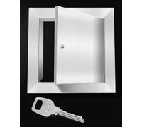 Stainless Steel Access Panel Lockable Wall Inspection Door for Drywall Plumbing & Electrical Box Clip-On Cover 12x12 24x24 18x18in (450x450mm)